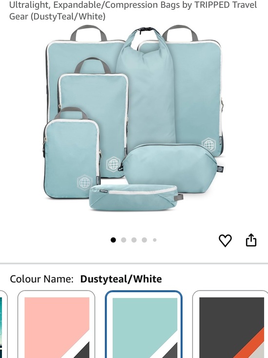 tripped travel geal Other - TRIPPED Travel Gear Carry-On Compression Packing Cube Set Blue